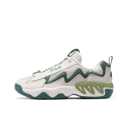 FILA FUSION SHOCK Electric Glow Shoes Баскетбольные кроссовки Мужской Ярко-серый Серебряный Сосновый зеленый