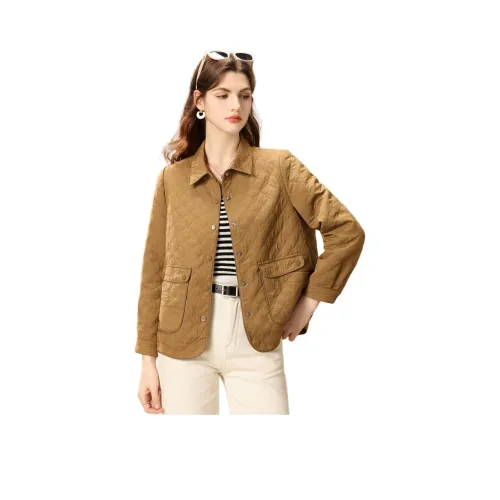 FENHONGMALI Куртки и пальто женские хаки