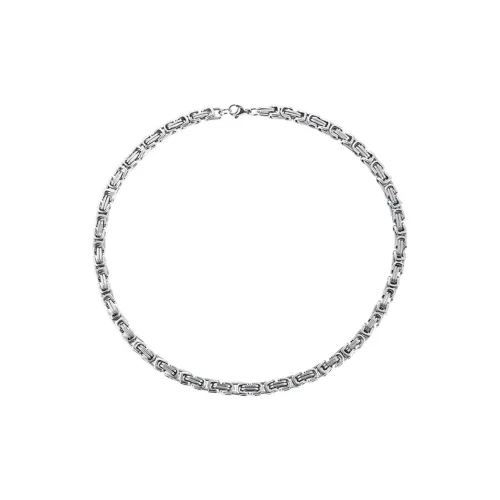 Kelanxi Титановые стальные ожерелья унисекс серебряные