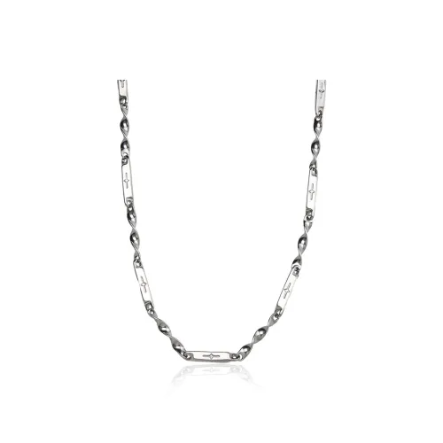 MAGICPOLE Титановые стальные ожерелья мужские серебряные