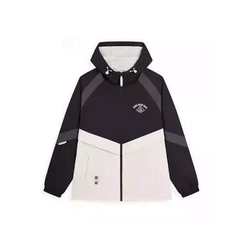 XTEP Basketball Collection Sports Lifestyle Collection Тренчкот Мужской Глубокий Черный Горное Светло-Белое Horn Серое