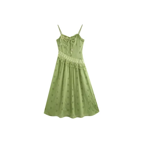 MENGXIAOQI Зеленый Женские Слиплатья