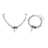 Звездный свет Серебряный Браслет + Звездный свет Серебряный Ожерелье