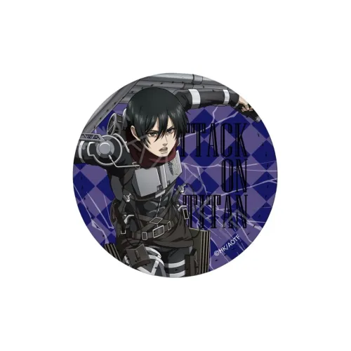 March·Monster Attack on Titan Эрен Йегер Леви Акерман Микаса Акерман The FINAL SEASON Круглый PU кожа Мерч