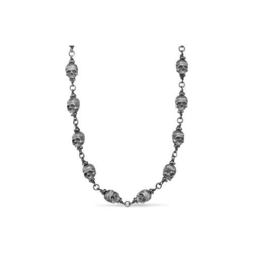 David Yurman Серебряные ожерелья мужские черные