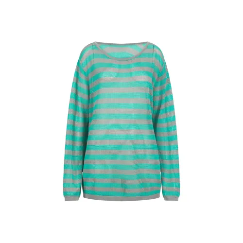 NANING 9 Зеленые полосы Женская трикотажная одежда