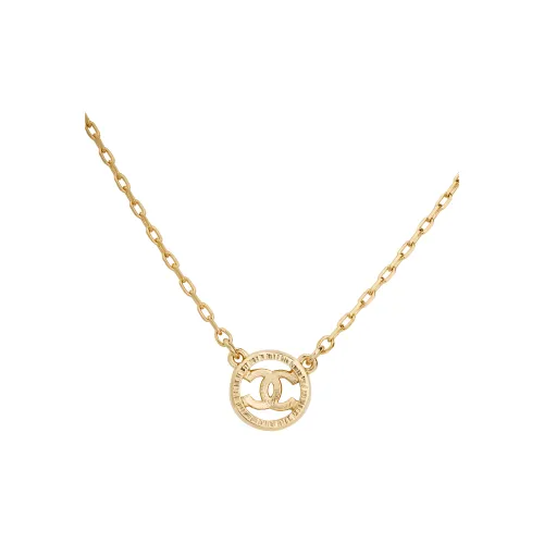 CHANEL Double C Кристальный Металлические ожерелья Женские