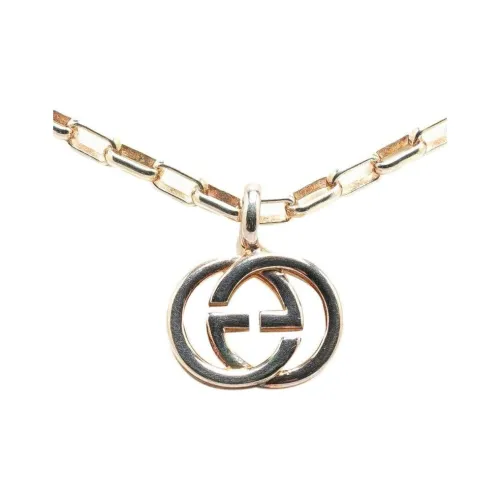 GUCCI Interlocking Серебряные Ожерелья Женское Серебряное