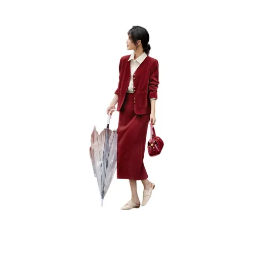 XWI Бордовый Женские Комплекты с юбкой