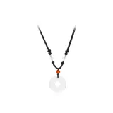 Белый, китайское благоприятное животное, мирная пуговица, ожерелье