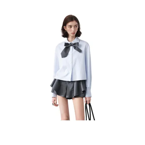 JORYAweekend Рубашка Женская Синие и Белые Полоски