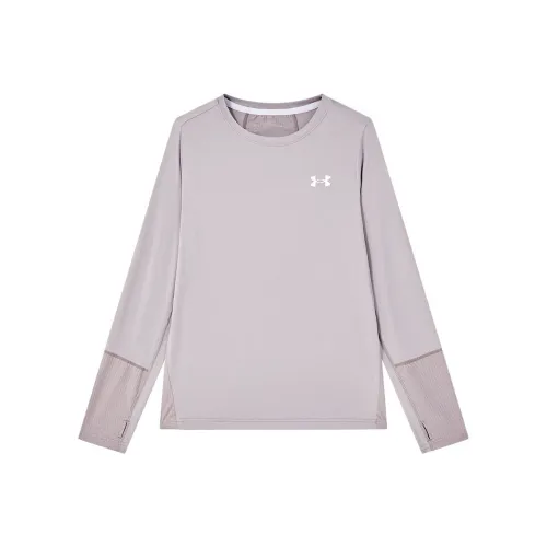 Under Armour Свинцово-серый Фиолетовый Школьный возраст Футболка