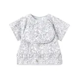 Цветочный олень, короткий рукав, халат