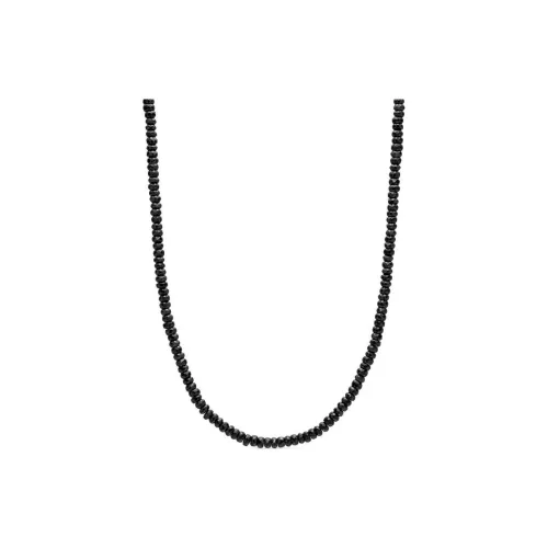 David Yurman Серебряное Черное Ожерелье с Спинелями Мужское Черное