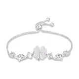 Эфемерный браслет с четырехлистным клевером
