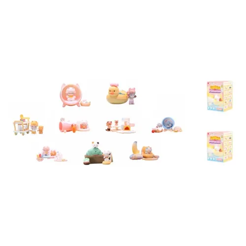 POP MART Dimoo Nekopara Collection Фигурка Оборудование Слепые коробки Один Blind Коробка Целая коробка 9 шт