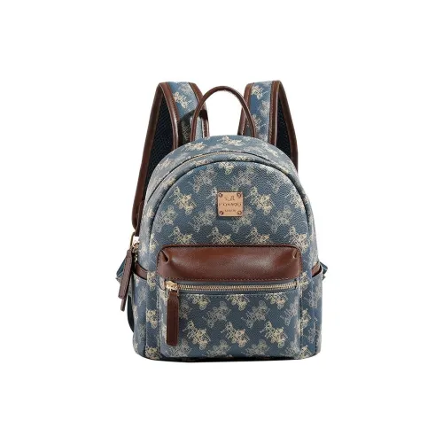 SMILE FOCUS ПВХ Рюкзак Стандартный Женский Синий