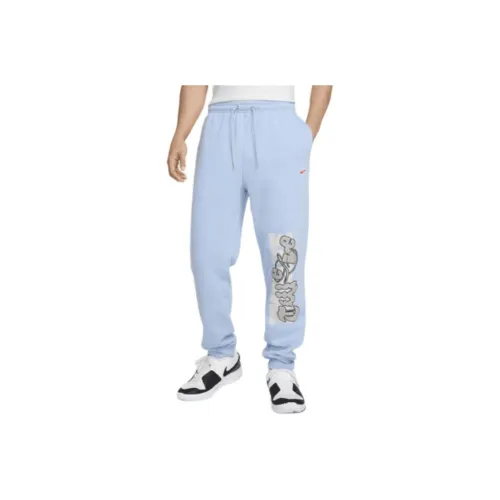 Найк Вязаные Тренировочные Штаны Мужские Синие