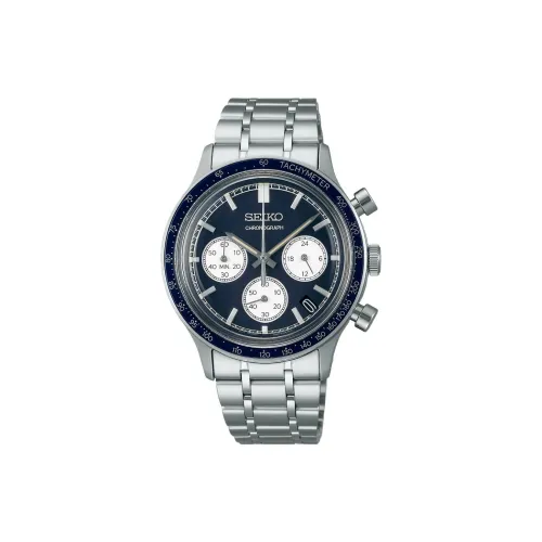 SEIKO SPORT Collection Кварцевый механизм нержавеющая сталь ремешок часы 38,7 мм мужские синий циферблат