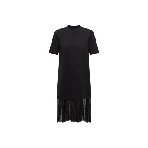 Moncler Хлопок Тюль Платье Короткий Рукав Платье Женское