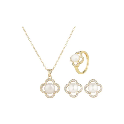 SYAY Пресноводный жемчуг с медным золотым инкрустацией ожерелья унисекс