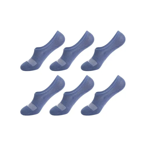 MAXDAVID Синий 6 пар Max99062 Унисекс No Show Носки