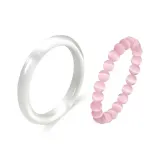 Браслет «Белый лунный свет» Розовый халцедон Коллекция