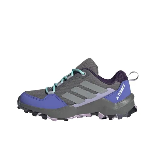 Adidas Terre Дышащий Низкий Топ Детская Туристическая Обувь Серый Зеленый Подростки