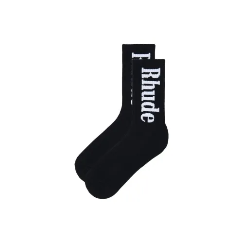 RHUDE 1 Пачка Черный Белый Мужской MID Носки до икры