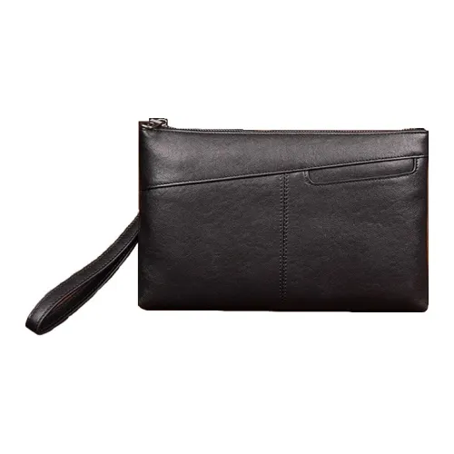 DOSRFINI Клатч из коровьей кожи мужской черный