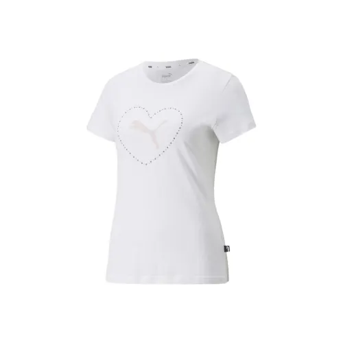 PUMA День святого Валентина Обычный T Рубашка Женская Белая