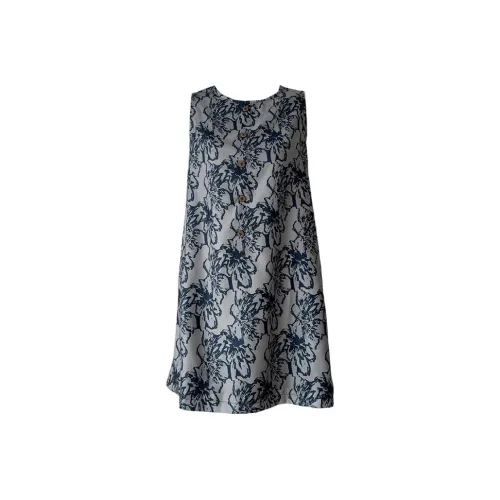 Vine Color Без рукавов Платье Женское