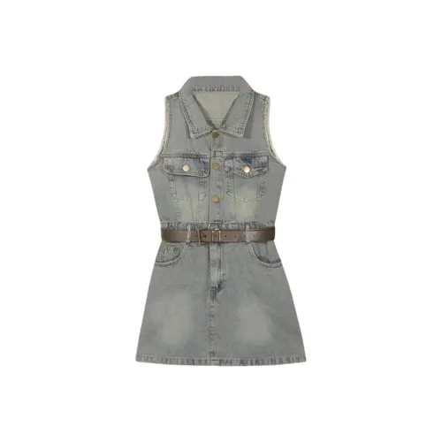 AFGGD Светло-синий Женские Платья без рукавов