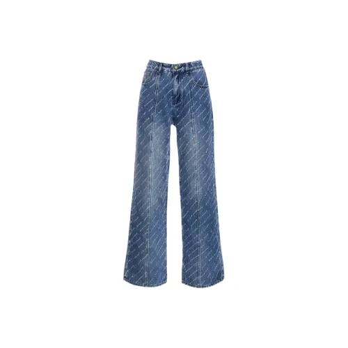 SEVEN FOR ALL MANKIND Женские джинсы синего цвета