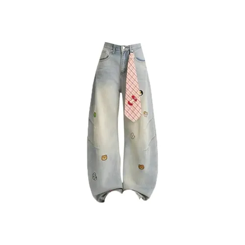 MOONCORE Светло-синие женские джинсы