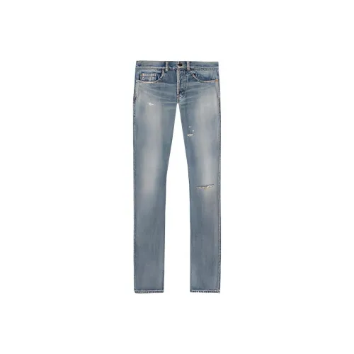 SAINT LAURENT Blue Men's Jeans SAINT LAURENT Синий Мужские Джинсы