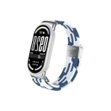 Синий Белый [Нейлоновая ткань, вязаный ремешок]