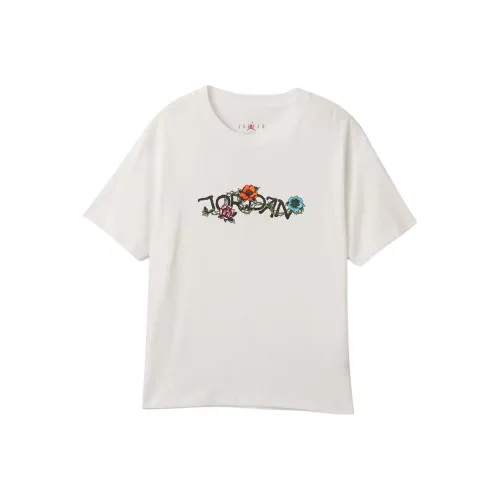 JORDAN BRAND Белый Черный Женские T-рубашки