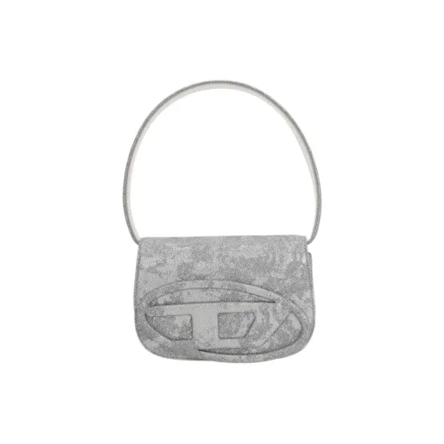 DIESEL Полиэстер Плечо Сумка Женская Серебряная