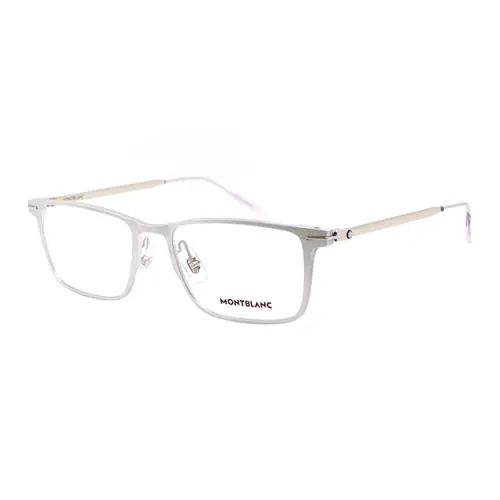 MONTBLANC Алюминий Магний Сплав Прямоугольные Оправы для Очков Мужские Серебряные
