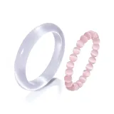 Фиолетовый браслет, розовый нефрит, коллекция