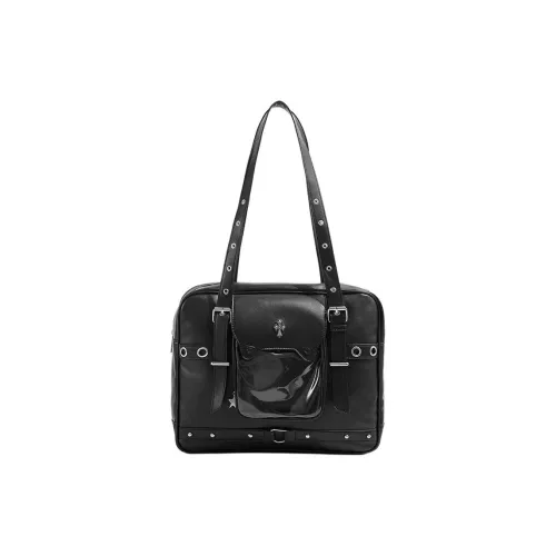 NOMK ПУ (полиуретан) Сумка через плечо Женская Черная