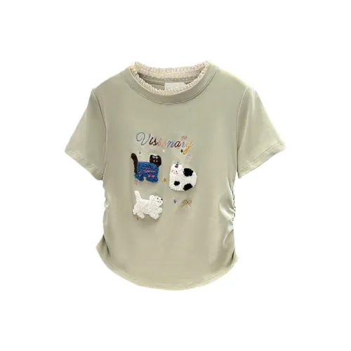 CHEER ZONE Светло-зеленые Женские футболки