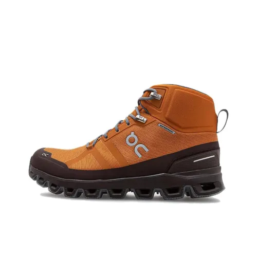 On Cloudrock Водонепроницаемый Поддержка Сцепление MID Топ Альпинизм Походная обувь Мужской Коричневый