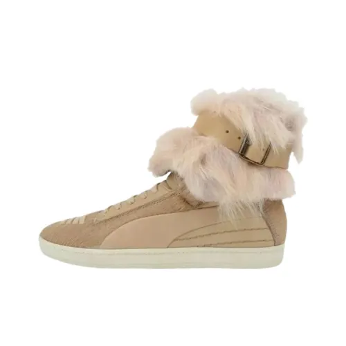 Alexander McQueen X PUMA MID Топ Скейтборд Кроссовки Женские Светло-Коричневый
