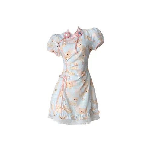 TIBINB Короткий рукав Платье Женское