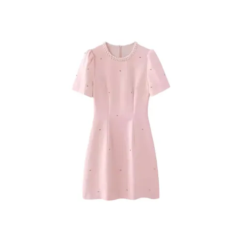 Leather Cat Короткий рукав платье женское