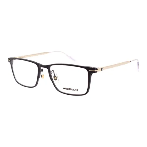 MONTBLANC Алюминий Магний Сплав Прямоугольные Оправы для Очков Мужские Черное Золото