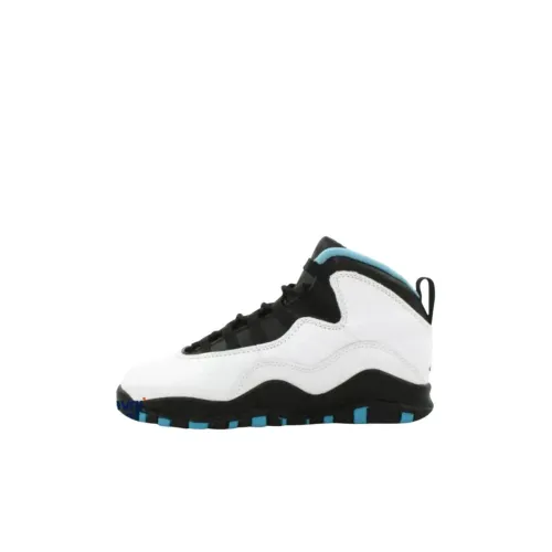 Jordan Air Джордан 10 MID Топ Детские баскетбольные кроссовки Белый Черный Для детей 3-7 лет