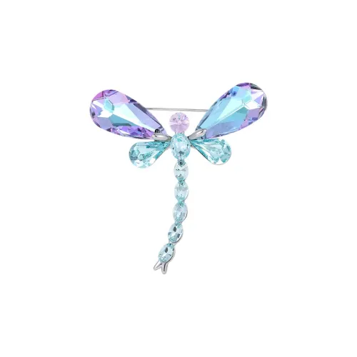 Фиолетовые искусственные кристалл броши женские